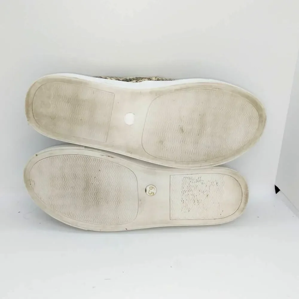 Steve Madden Designer Snakeskin Slip-on Women's Pre-owned Sneakers - sz. 6 1/2M